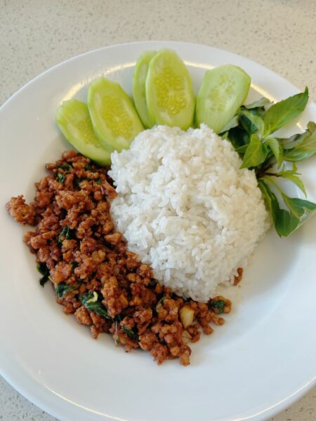 porc sauté au basilic thai