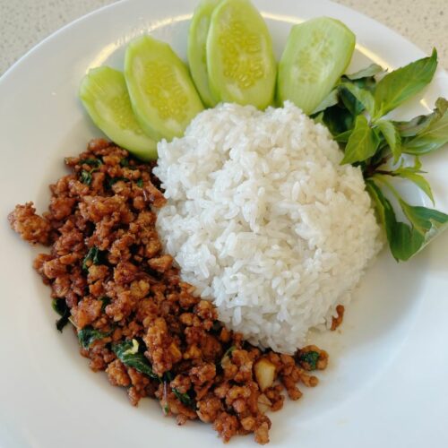 porc sauté au basilic thai