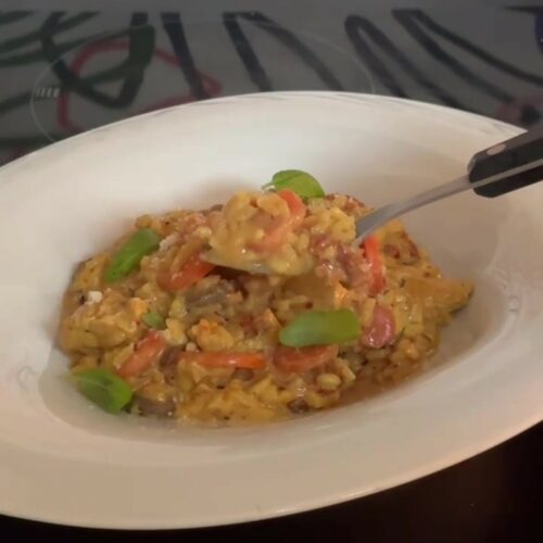 risotto crémeux poulet & épices