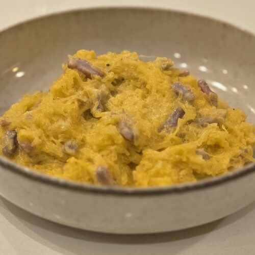 carbonara courge spaghetti